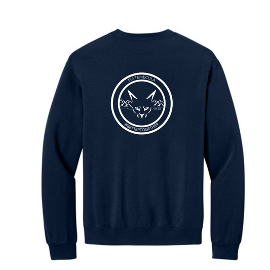 FINAL SALE - Jerzees Unisex CVC Ring Spun Crew Sweatshirt - Temecula Navy 2XL