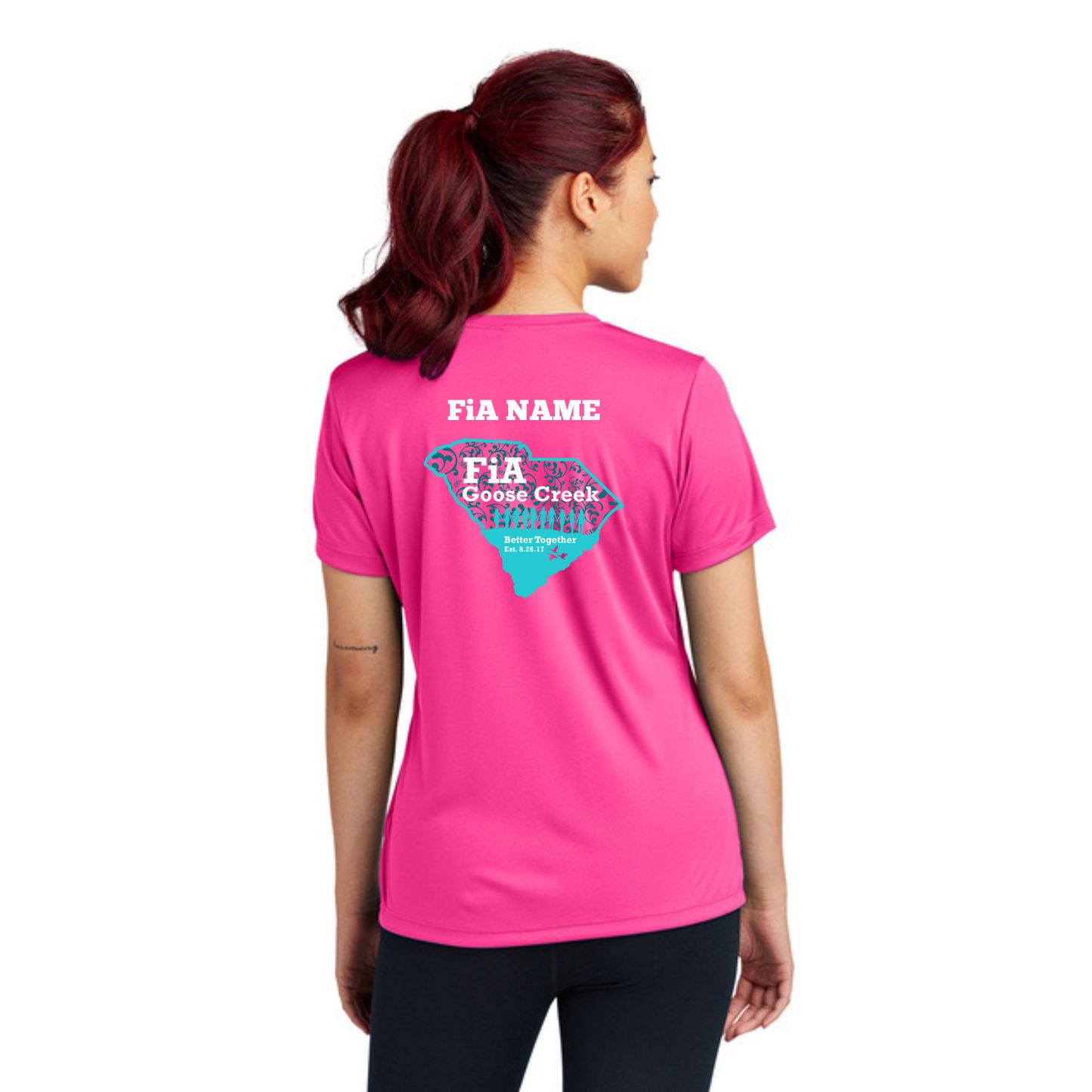 Goose Creek, SC - NEON PERSONALIZED Sport Tek Crew Neck Short Sleeve Performance Tee
