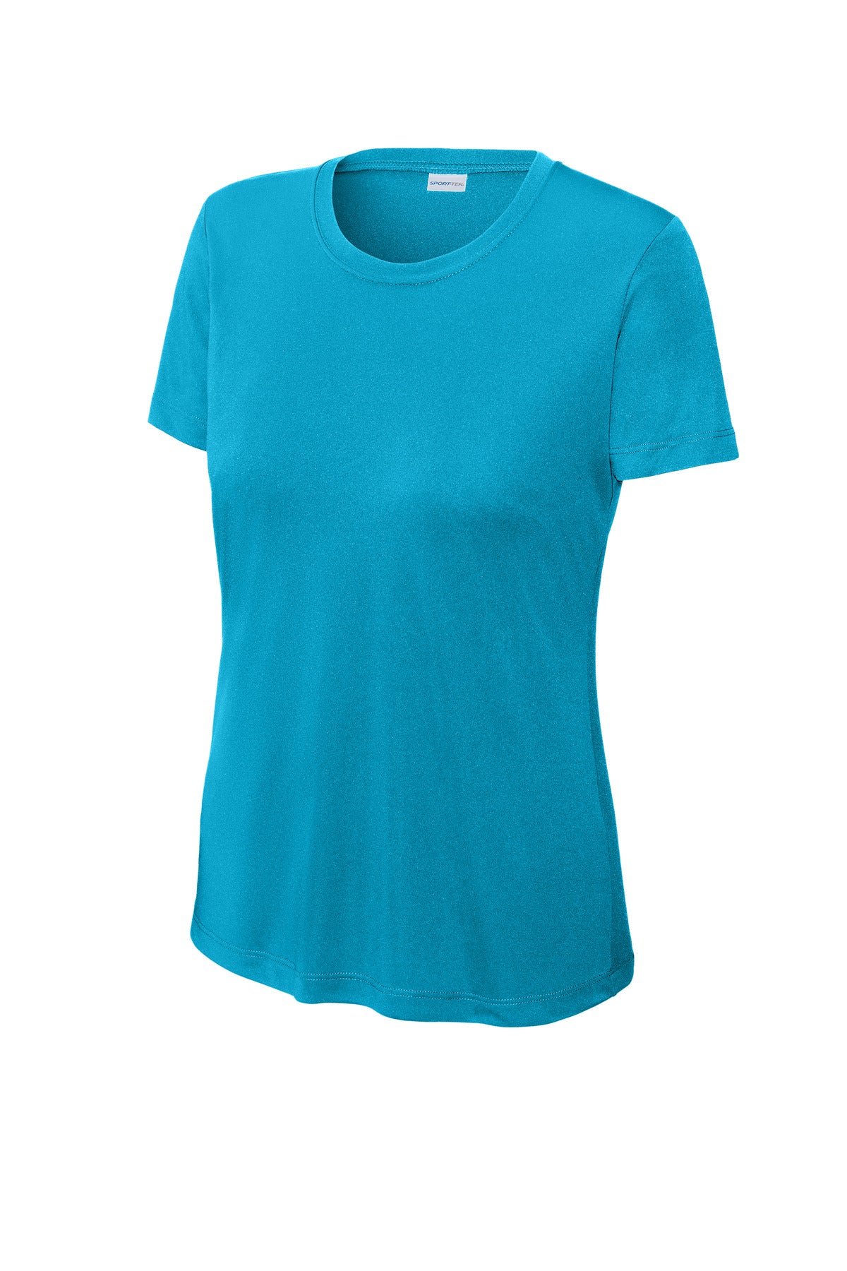 Sport-Tek Crew Neck Short Sleeve Performance Tee — Atomic Blue blank garment color reference; includes FiA Always front design