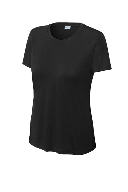 Sport-Tek Crew Neck Short Sleeve Performance Tee — Black blank garment color reference; includes FiA Always front design
