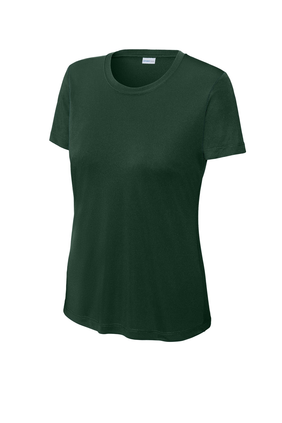 Sport-Tek Crew Neck Short Sleeve Performance Tee — Forest Green blank garment color reference; includes FiA Always front design