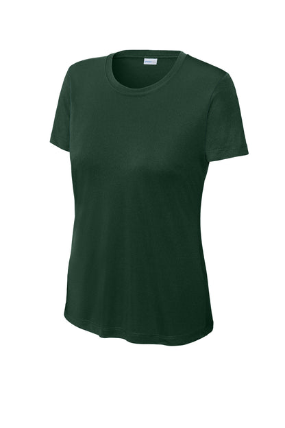 Sport-Tek Crew Neck Short Sleeve Performance Tee — Forest Green blank garment color reference; includes FiA Always front design