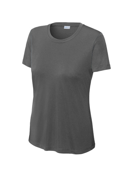 Sport-Tek Crew Neck Short Sleeve Performance Tee — Iron Grey blank garment color reference; includes FiA Always front design
