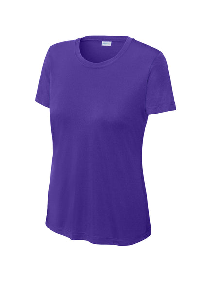 Sport-Tek Crew Neck Short Sleeve Performance Tee — Purple blank garment color reference; includes FiA Always front design