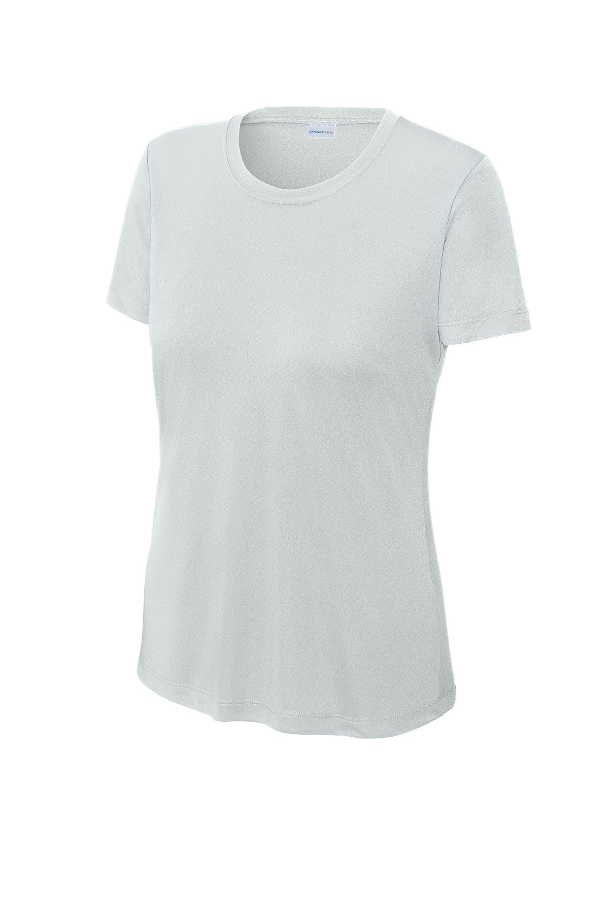 Sport-Tek Crew Neck Short Sleeve Performance Tee — Silver blank garment color reference; includes FiA Always front design