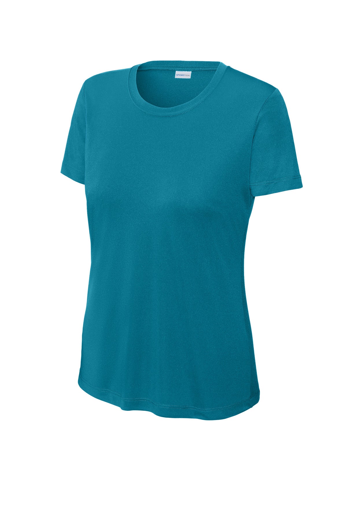 Sport-Tek Crew Neck Short Sleeve Performance Tee — Tropic Blue blank garment color reference; includes FiA Always front design