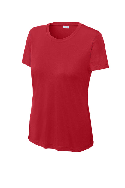 Sport-Tek Crew Neck Short Sleeve Performance Tee — True Red blank garment color reference; includes FiA Always front design