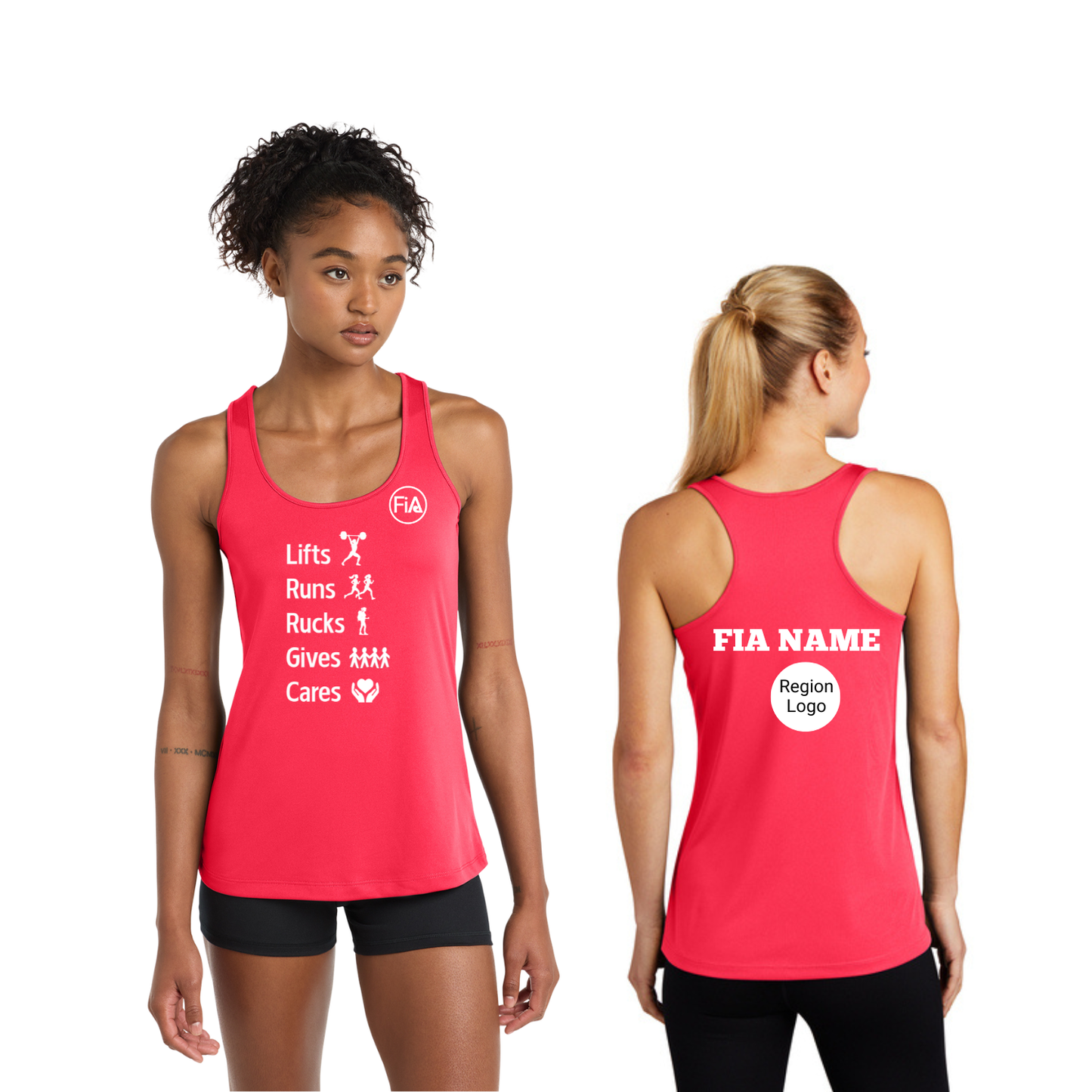 FiA Gives - PERSONALIZATION and REGION Sport Tek Racerback Tank