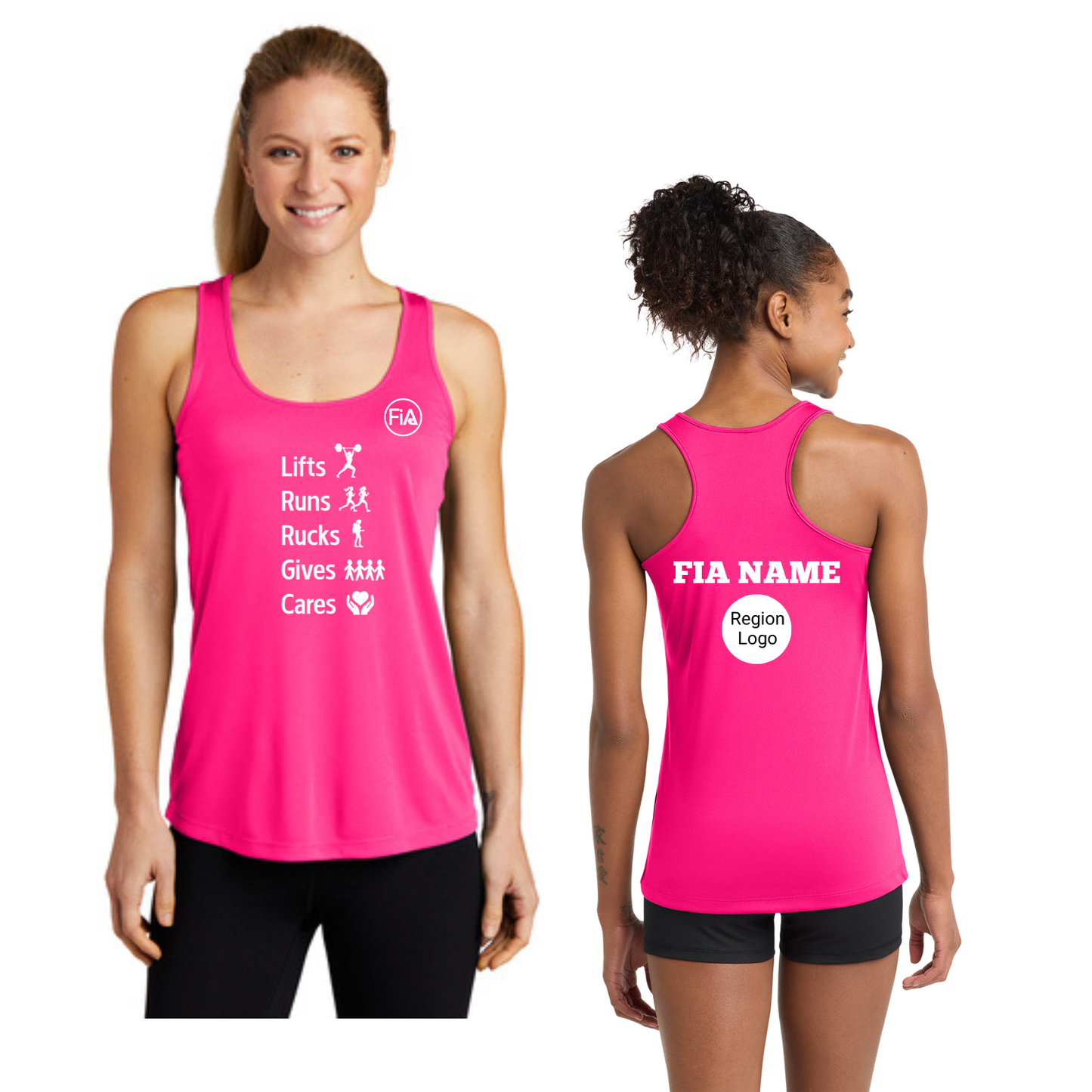 FiA Gives - PERSONALIZATION and REGION Sport Tek Racerback Tank