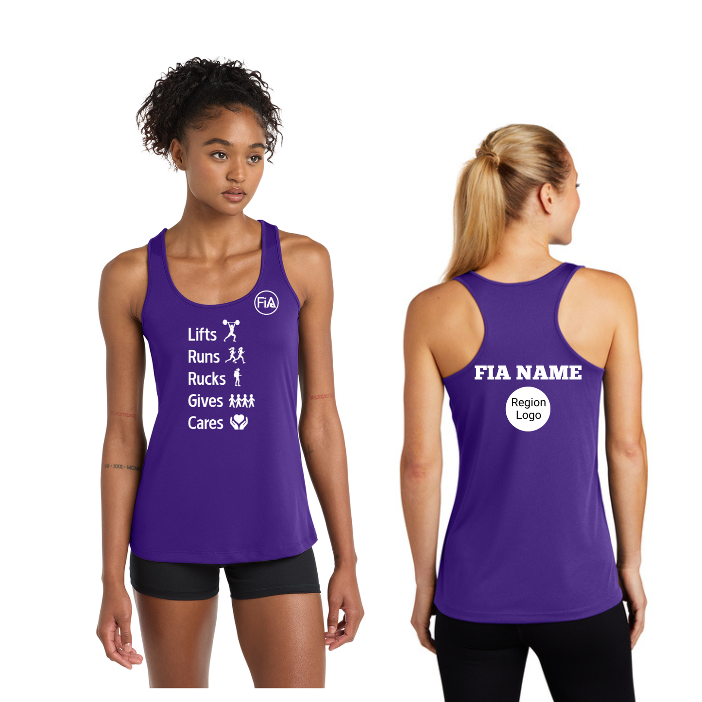 FiA Gives - PERSONALIZATION and REGION Sport Tek Racerback Tank