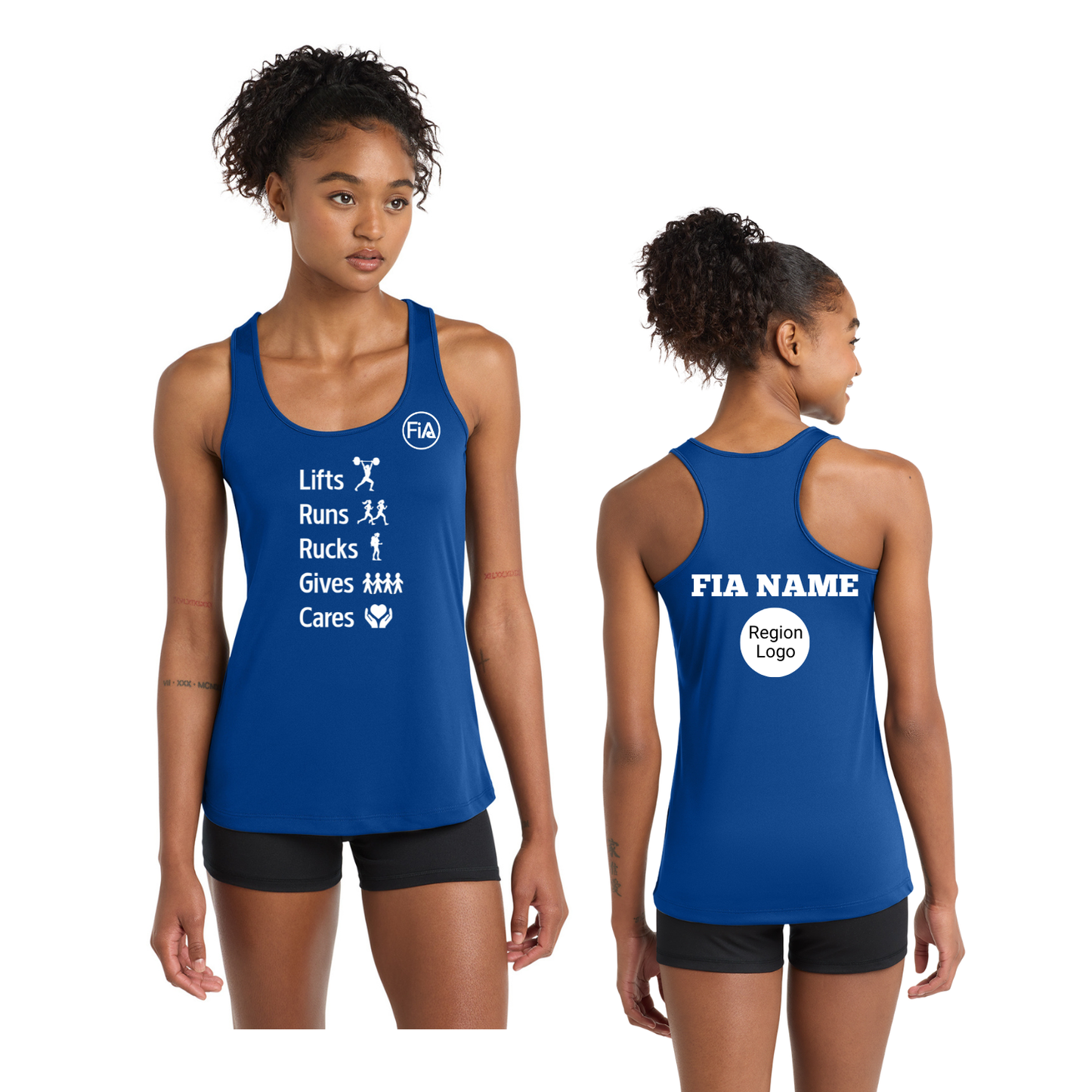 FiA Gives - PERSONALIZATION and REGION Sport Tek Racerback Tank