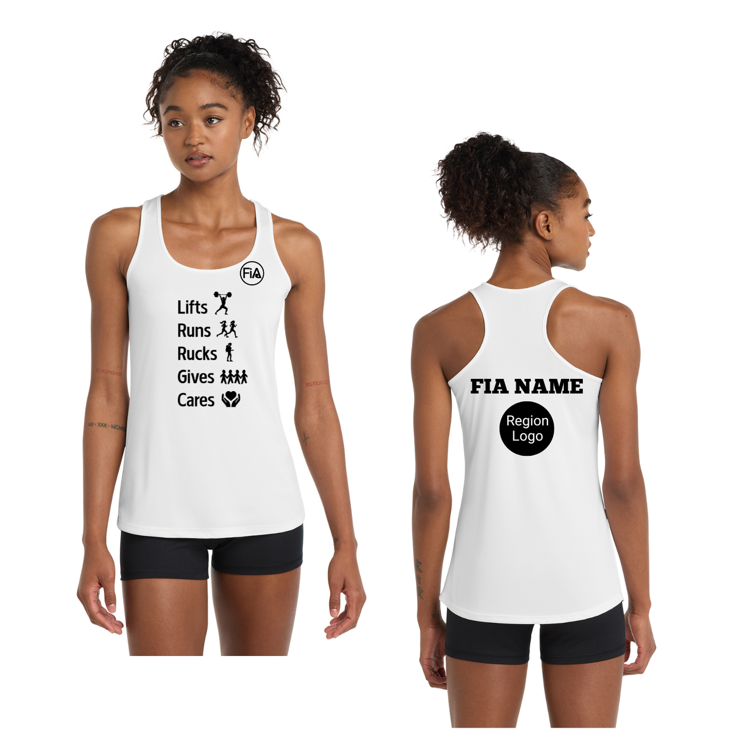 FiA Gives - PERSONALIZATION and REGION Sport Tek Racerback Tank