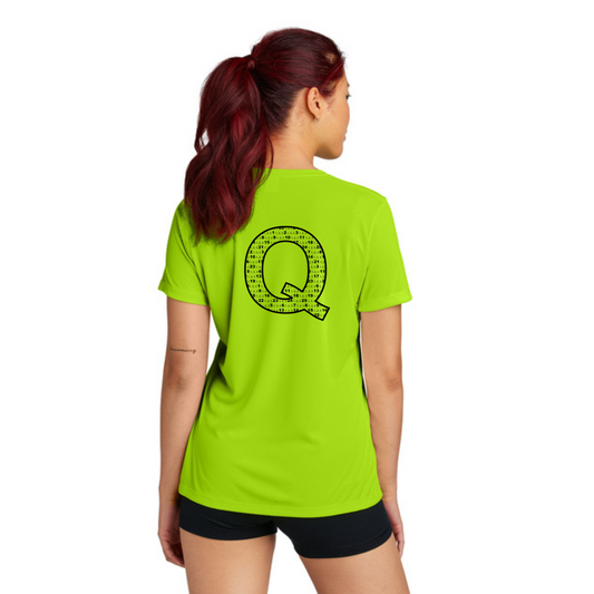 Q Shirt- Sport Tek V-Neck Short Sleeve Performance Tee