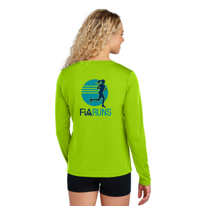 FiA Runs - Sport Tek Long Sleeve Competitor V-Neck Tee