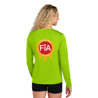 Tulsa, OK - NEON Sport Tek Long Sleeve Performance V-Neck Tee