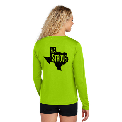 Texas Strong - Sport Tek Long Sleeve Performance V-Neck Tee