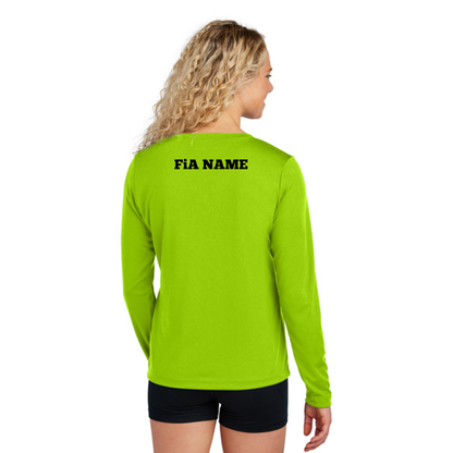 PERSONALIZED Sport Tek Long Sleeve Competitor V-Neck Tee.WEST