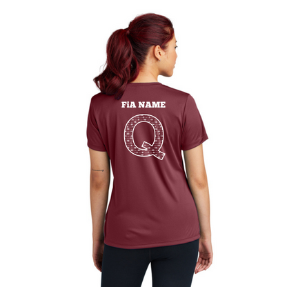 Q Shirt - PERSONALIZED Sport Tek V-Neck Short Sleeve Performance Tee