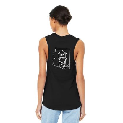 Gilbert, AZ - Bella Canvas Jersey Muscle BLACK Tank