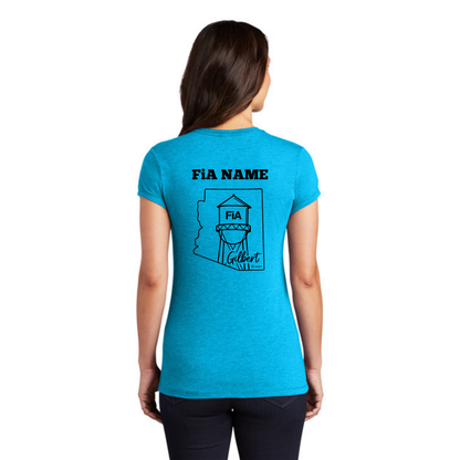 Gilbert AZ - PERSONALIZED District Women’s Fitted Perfect Tri Tee