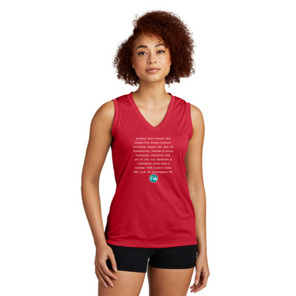 FiA Mode - Ladies Sleeveless Performance V-Neck Tee
