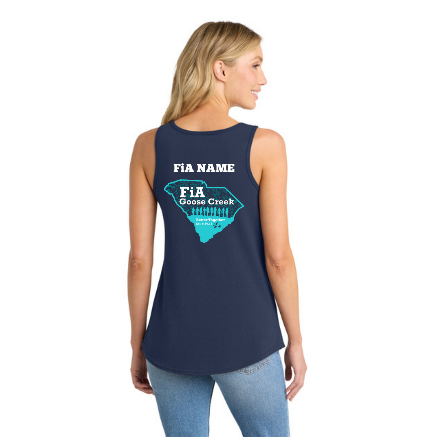 Goose Creek, SC - PERSONALIZED Port & Co Women's Core Cotton Tank Top