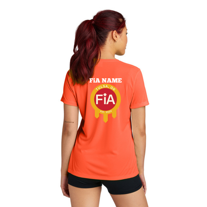 Tulsa, OK - NEON PERSONALIZED Sport Tek Crew Neck Short Sleeve Performance Tee