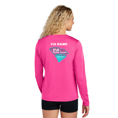 Goose Creek, SC - PERSONALIZED Sport Tek Long Sleeve Performance V-Neck Tee