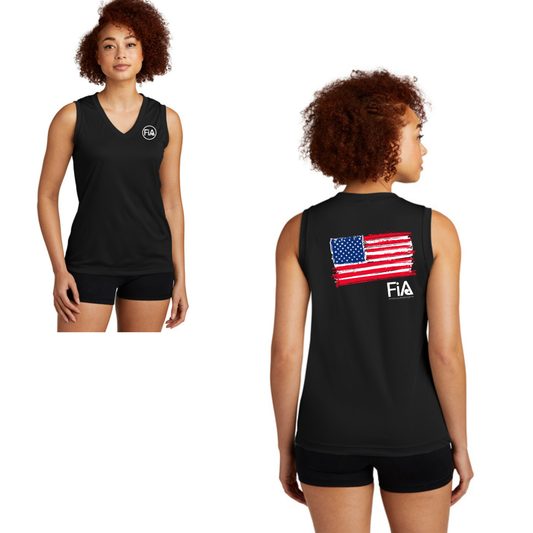 Patriotic - Sport Tek Sleeveless Performance V-Neck Tee