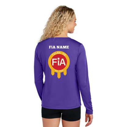 Tulsa, OK - PERSONALIZED Sport Tek Long Sleeve Performance V-Neck Tee