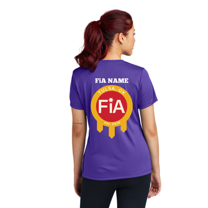 Tulsa, OK- PERSONALIZED Sport Tek V-Neck Short Sleeve Performance Tee