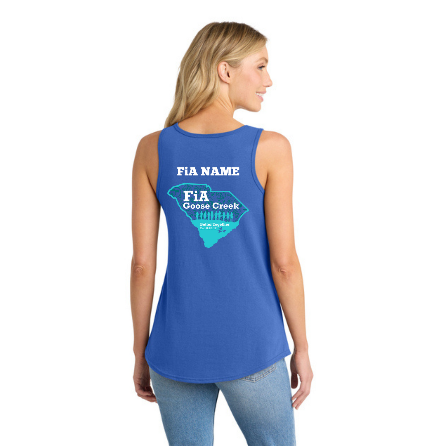 Goose Creek, SC - PERSONALIZED Port & Co Women's Core Cotton Tank Top