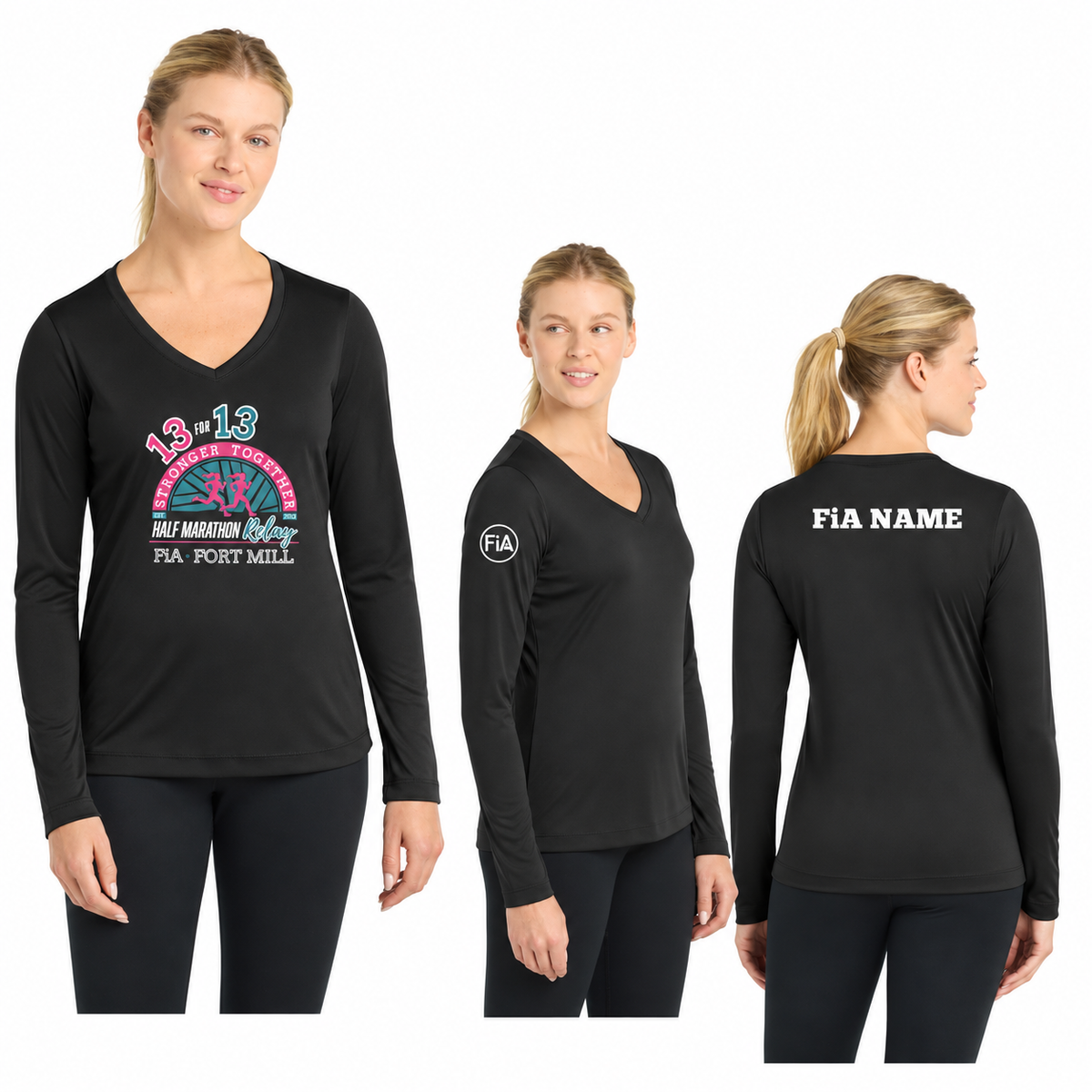 SC Fort Mill Relay LST353LS in Black, decorated front, back, and FiA placement