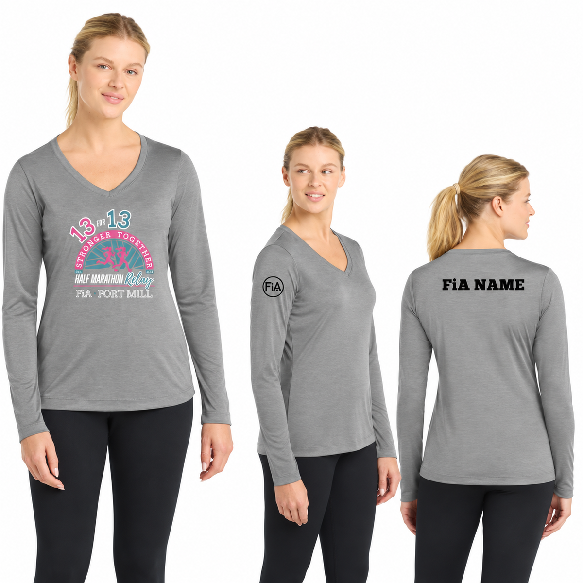 SC Fort Mill Relay LST353LS in GreyConcreteHeather, decorated front, back, and FiA placement