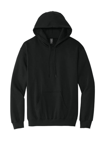 Gildan Softstyle Midweight Pullover Hooded Sweatshirt — Black blank garment color reference; includes FiA Always front design