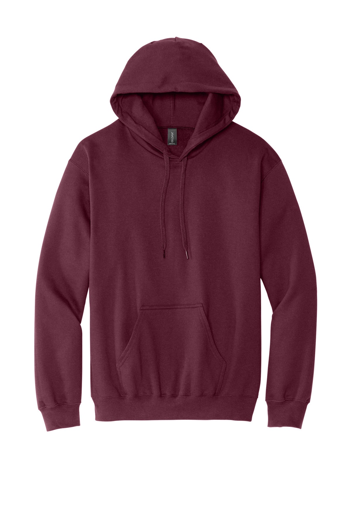 Gildan Softstyle Midweight Pullover Hooded Sweatshirt — Maroon blank garment color reference; includes FiA Always front design