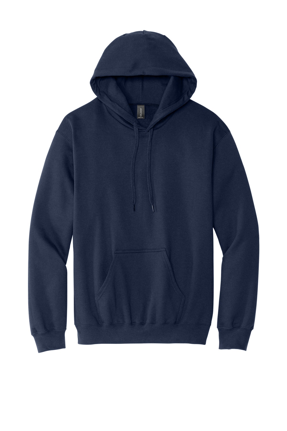 Gildan Softstyle Midweight Pullover Hooded Sweatshirt — Navy blank garment color reference; includes FiA Always front design