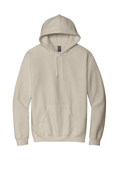 Gildan Softstyle Midweight Pullover Hooded Sweatshirt — Sand blank garment color reference; includes FiA Always front design