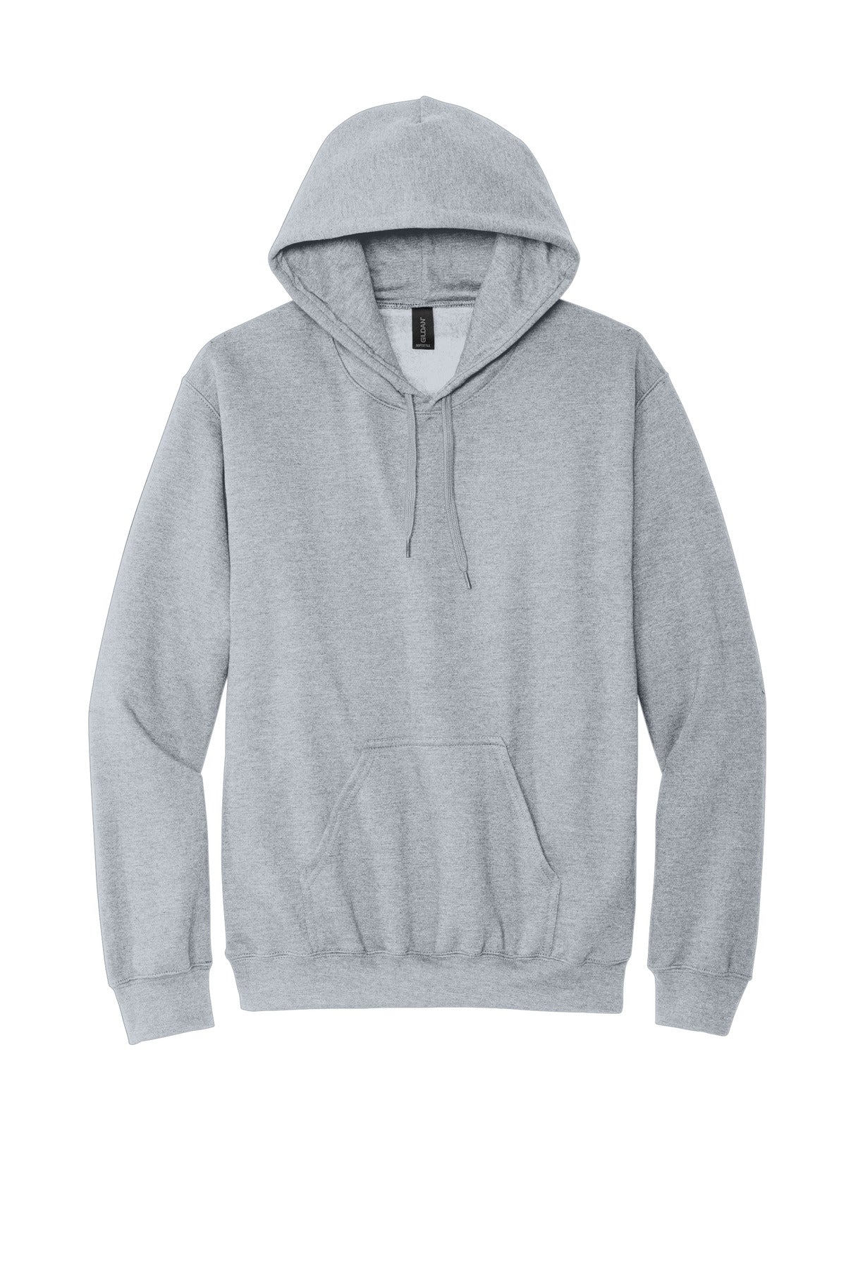 Gildan Softstyle Midweight Pullover Hooded Sweatshirt — Ring Spun Sport Gray blank garment color reference; includes FiA Always front design