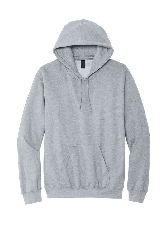 Gildan Softstyle Midweight Pullover Hooded Sweatshirt — Ring Spun Sport Gray blank garment color reference; includes FiA Always front design