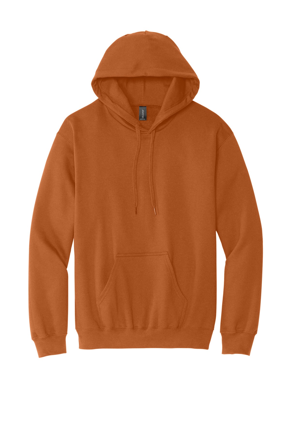 Gildan Softstyle Midweight Pullover Hooded Sweatshirt — T. Orange blank garment color reference; includes FiA Always front design