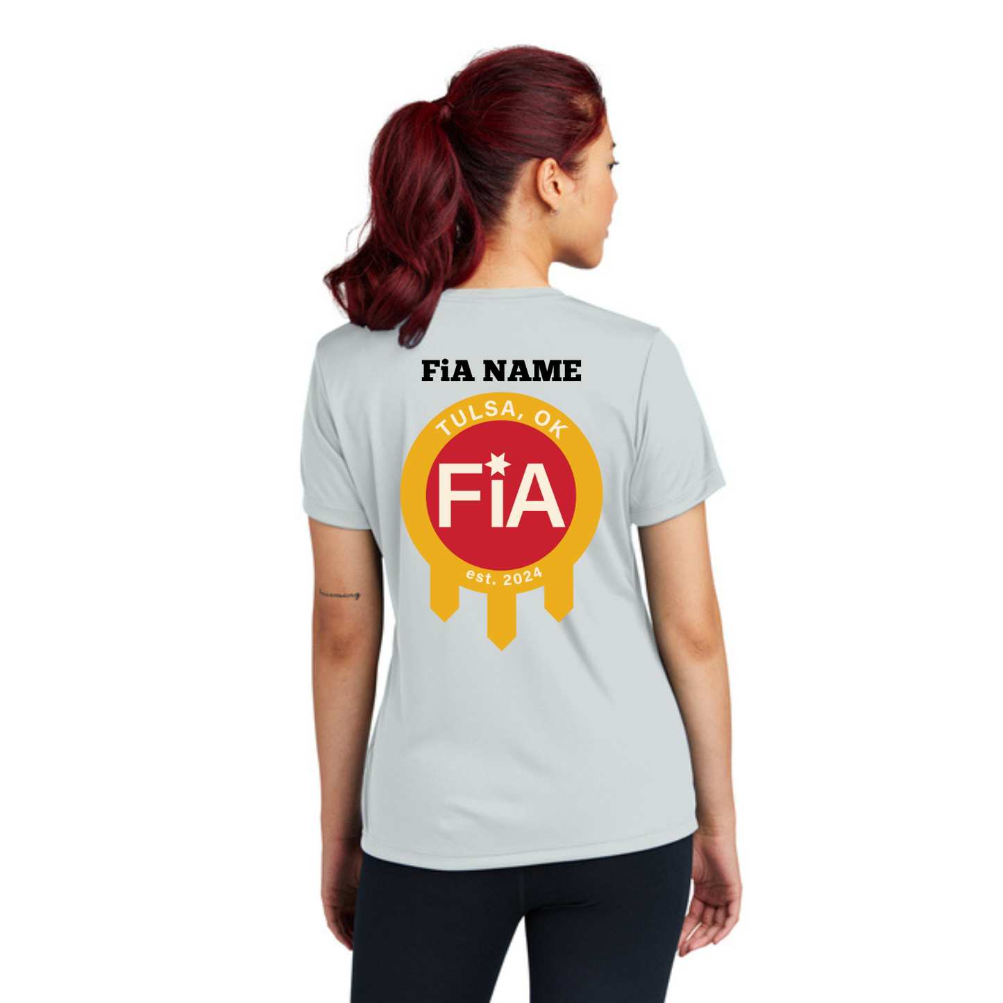 Tulsa, OK- PERSONALIZED Sport Tek V-Neck Short Sleeve Performance Tee