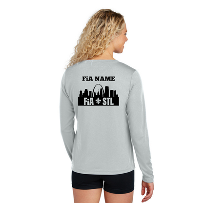St. Louis, MO - PERSONALIZED Sport Tek Long Sleeve Performance V-Neck Tee