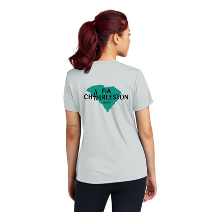 Charleston, SC - Sport Tek V-Neck Short Sleeve Performance Tee