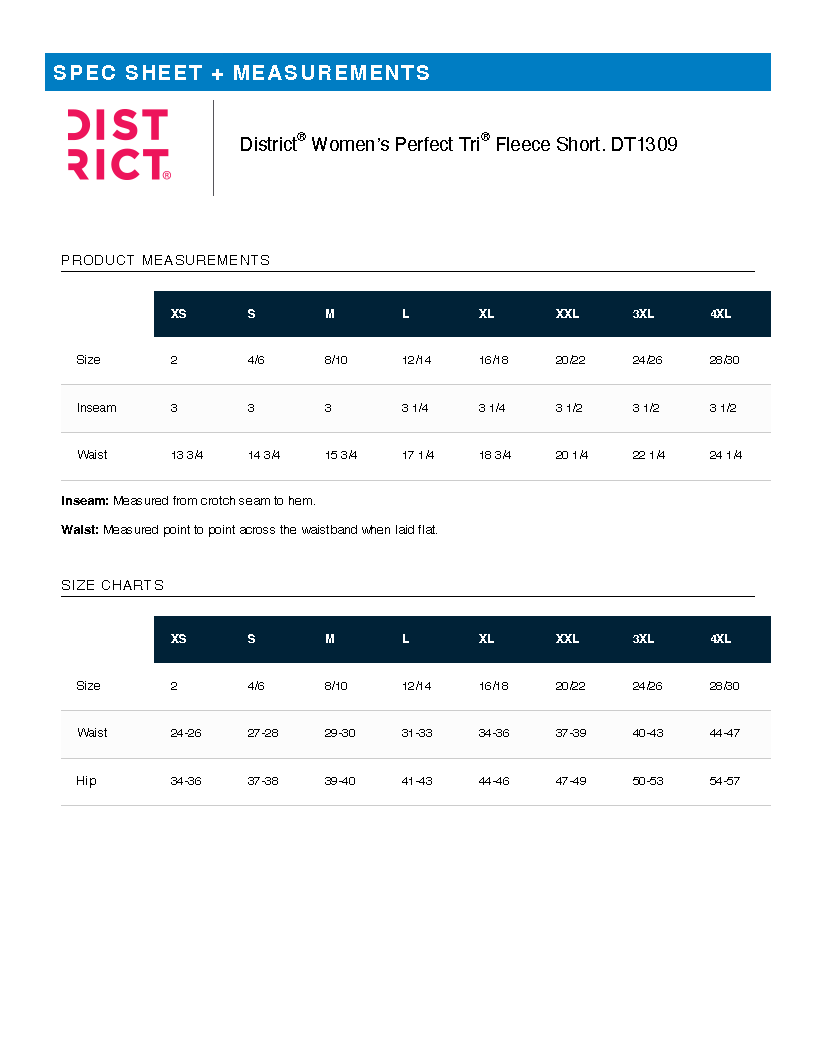 FiA Gear - District Women’s Perfect Tri Fleece Short