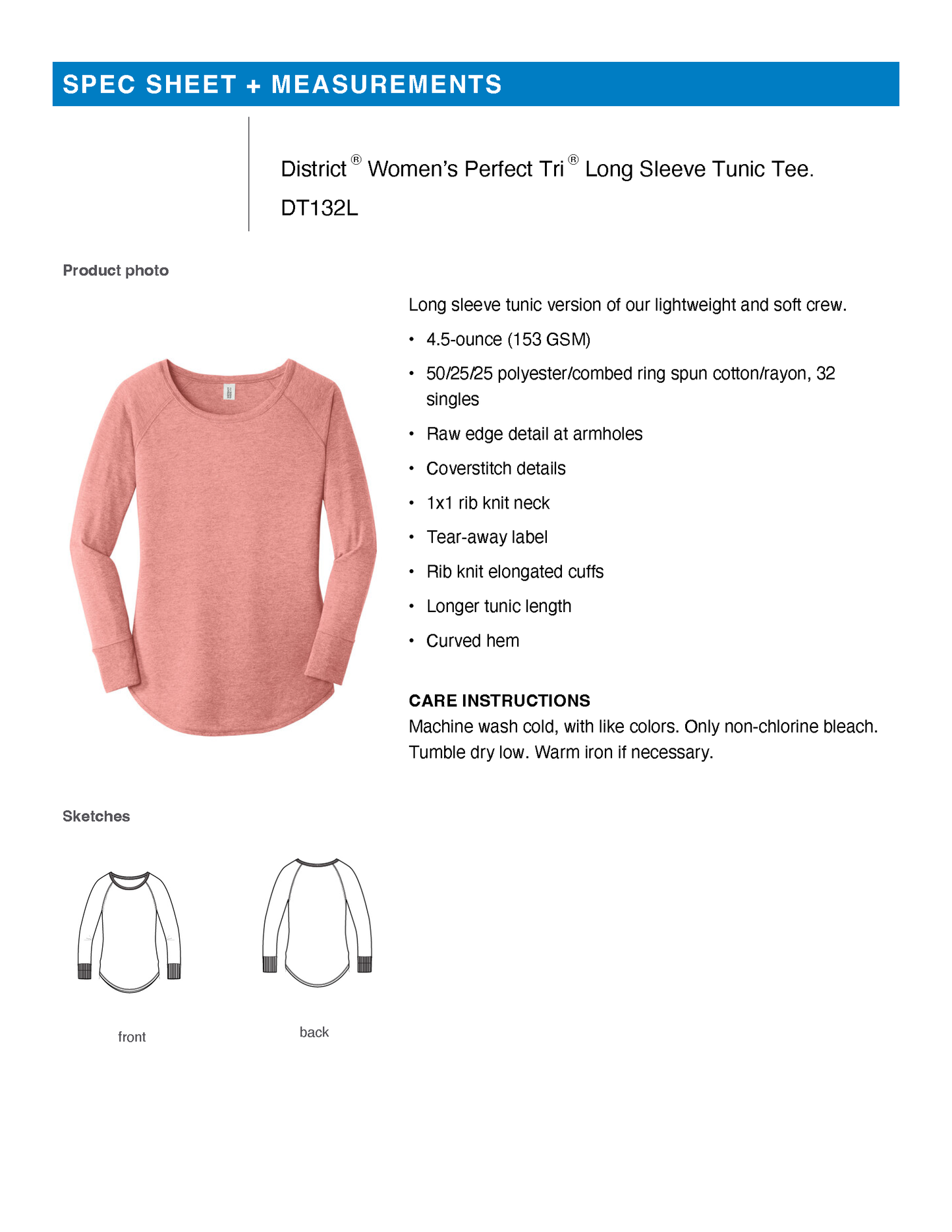 No Goal Was Met - District Women’s Perfect Tri Long Sleeve Tunic