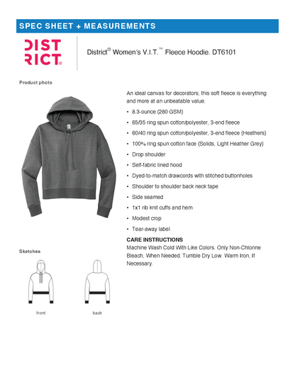 No Goal Was Met - District Women’s V.I.T. Fleece Hoodie