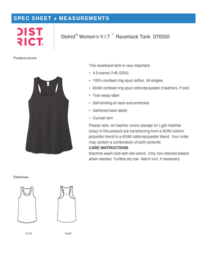 Patriotic - District V.I.T. Racerback Cotton Tank