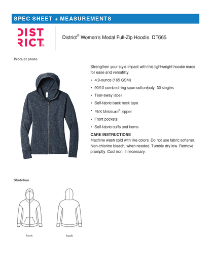 Patriotic - District Women’s Medal Full-Zip Hoodie