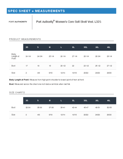 FINAL SALE - Cape Fear PRINTED Port Authority Women's Core Soft Shell Vest